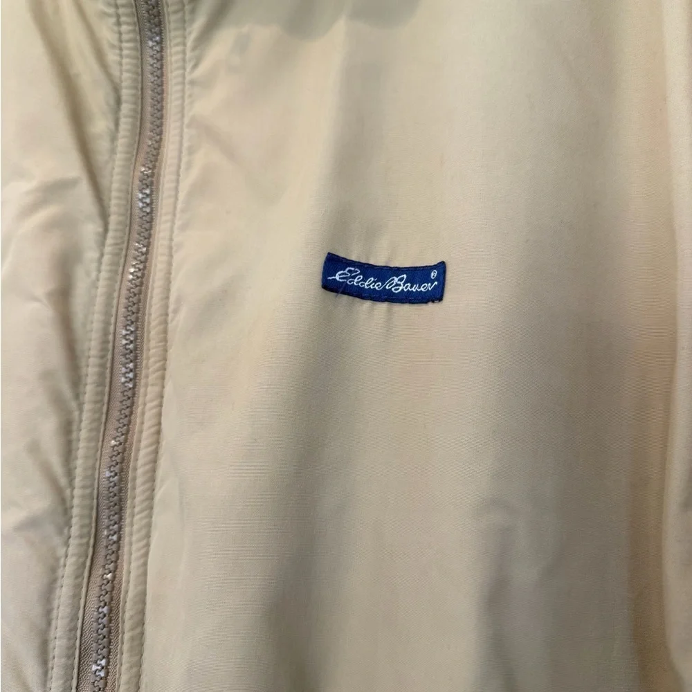 Vintage Eddie Bauer Men's Bomber Style Fleece Lined Zipper Jacket Pockets / LG